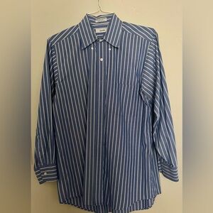 Very nice mens large Izod 2 ply pinpoint dress shirt
